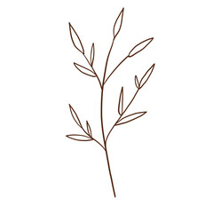 doodle leaves decoration