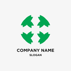 Abstract leaf vectore nature logo