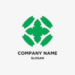 Abstract leaf vectore nature logo