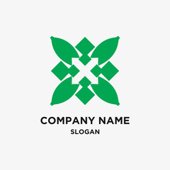 Abstract leaf vectore nature logo