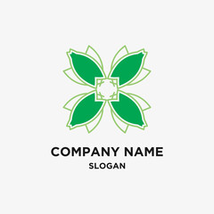 Abstract leaf vectore nature logo
