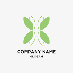 Abstract leaf vectore nature logo