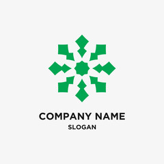 abstract flower logo design