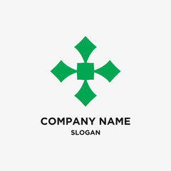 abstract flower logo design