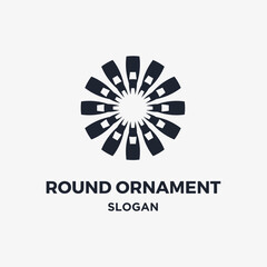 Vector round ornament logo