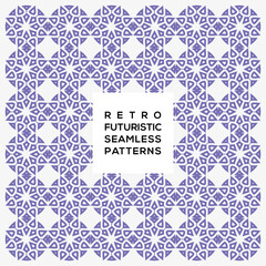 Vector decoration seamless pattern retro futuristic