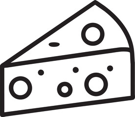 slice of cheese icon, icon outline