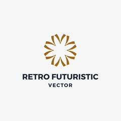 Obraz premium Abstract beautiful retro futuristic vector