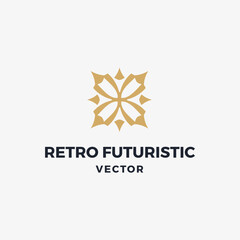 Obraz premium Abstract beautiful retro futuristic vector