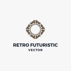 Abstract beautiful retro futuristic vector