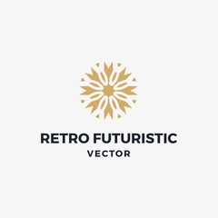 Abstract beautiful retro futuristic vector