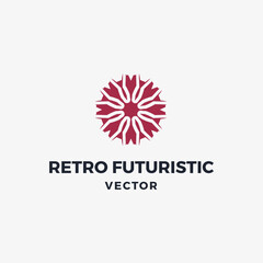 Abstract beautiful retro futuristic vector