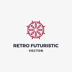 Abstract beautiful retro futuristic vector