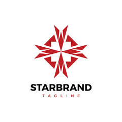 Abstract star brand logo vector