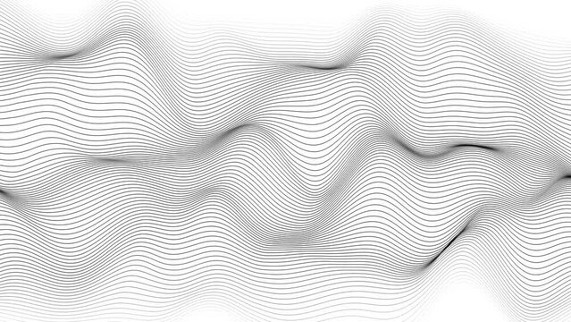 Wavy abstract lines white background