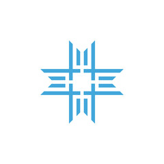 Abstract logo vector blue colour