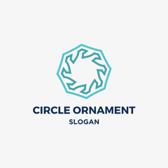 Logo vector circle sign decoration stylish branding creativity round concept