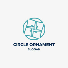 Fototapeta premium Logo vector circle sign decoration stylish branding creativity round concept