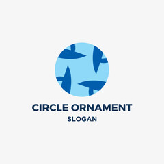 Logo vector circle sign decoration stylish branding creativity round concept
