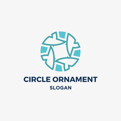 Logo vector circle sign decoration stylish branding creativity round concept