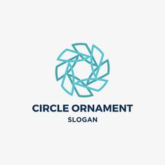 Logo vector circle sign decoration stylish branding creativity round concept