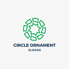 Circle ornament logo vector design