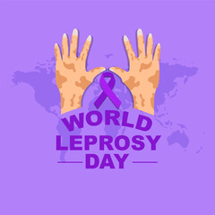 Vector illustration of world leprosy day. Suitable for social media greeting cards