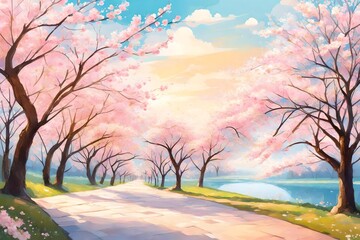 Obraz na płótnie Canvas landscape with trees