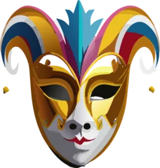 Poster Carnival. Carnival mask. Design for poster. 2024. February 8. Colorful birthday or carnival background. Venetian carnival mask. Background. Created with Generative AI. © Fernando Astasio