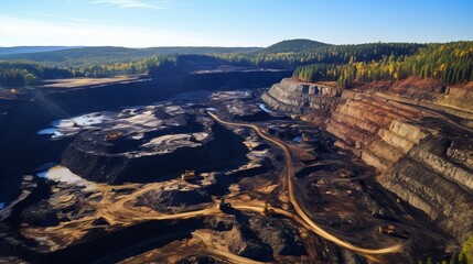 Unveiling the Haunting Beauty: Aerial Exploration of an Abandoned Mine
