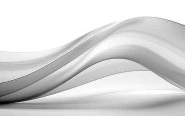 Ribbon's Abstract Shapes in Harmonious Composition on White or PNG Transparent Background