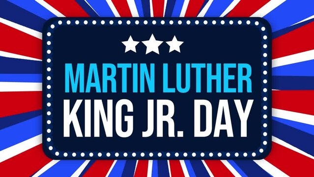 The third Monday of January is celebrated as Martin Luther King Jr. Day in the United States of America, patriotic background