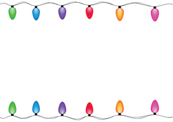 Christmas lights bulbs. Color garlands.
