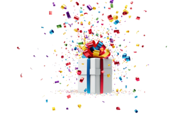 Confetti Adding Festive Flair to the Event on White or PNG Transparent Background