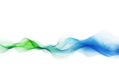 Digital Dynamic Wave of Particles in Cool Tones on White or PNG Transparent Background