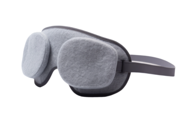 Enhance Your Sleep with a Felt Sleeping Mask and Customizable Strap on White or PNG Transparent Background