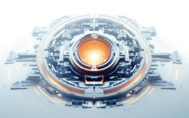 A Futuristic Technology Concept Explored on White or PNG Transparent Background