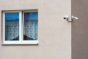 Video surveillance systems. Security systems and protection from theft. Security CCTV camera...