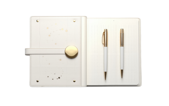 Professional Business Organizer and Planner on White or PNG Transparent Background