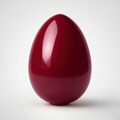 Obraz premium Ruby stone Egg shape on white background