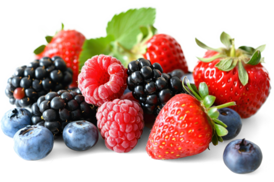 Fresh Mixed Berries Isolated