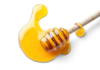 Unic Honey Drizzle with Dipper on White
