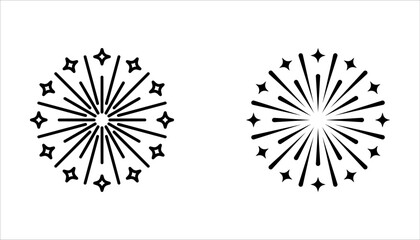 Obraz premium firework icon set, design Logo template on white background.
