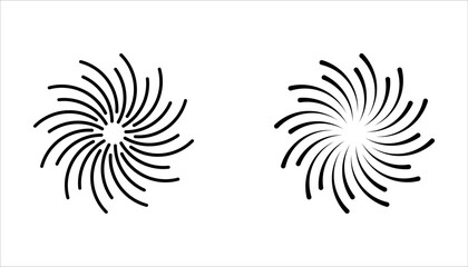 firework icon set, design Logo template on white background.