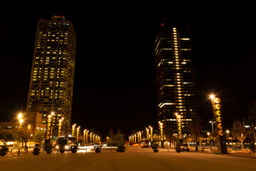 Twin Buildings in Barcelona, next to the Olimpic Port