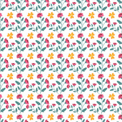 Free vector flat floral spring pattern design