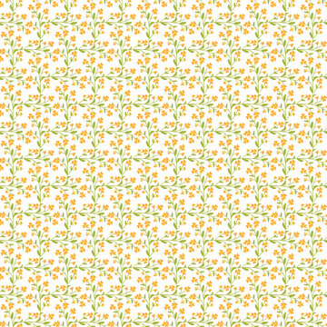 Free vector flat design small flowers pattern design