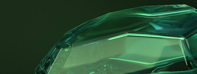 Emerald ore-like power stone Organic beautiful Elegant Modern 3D Rendering abstract background