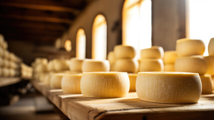 Production of new goods at the factory, modern technologies. cheese, handmade, authentic