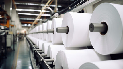 Production of new goods at the factory, modern technologies. paper